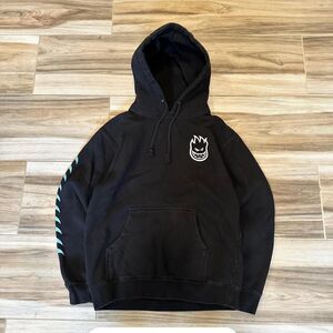 Black Spitfire hoodie with blue accents
